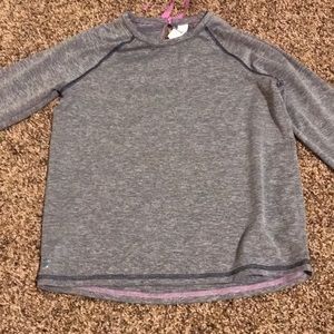 Purple/navy youth tee